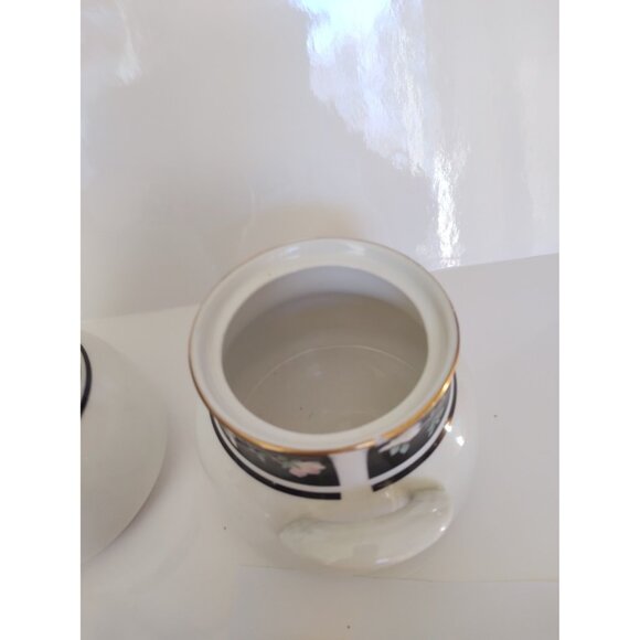 Royal Doulton Creamer & Sugar Bowl Set Vogue Collection Intrigue 1984 - Picture 9 of 15